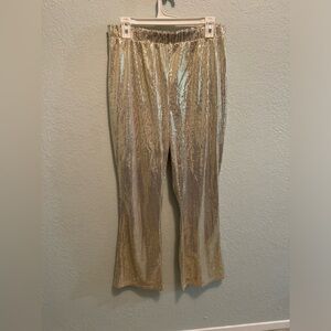 Women’s gold sequins pants
